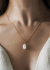 OLIVIA. White Opal Gold Filled Necklace