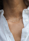 OLIVIA. White Opal Sterling Silver Necklace