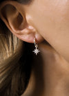 MARGOT. Sterling Silver Tiny Cubic Zirconia Hoop Earrings