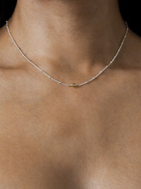 August Birthstone Peridot Sterling Silver Necklace