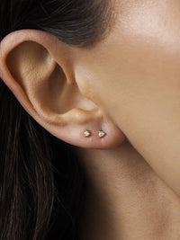 Dara Cubic Zirconia Gold Stud Earrings