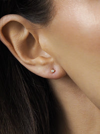 Dara Cubic Zirconia Gold Stud Earrings