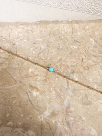 December Birthstone Turquoise Gold Necklace
