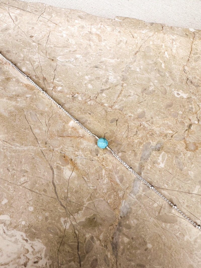 December Birthstone Turquoise Sterling Silver Bracelet