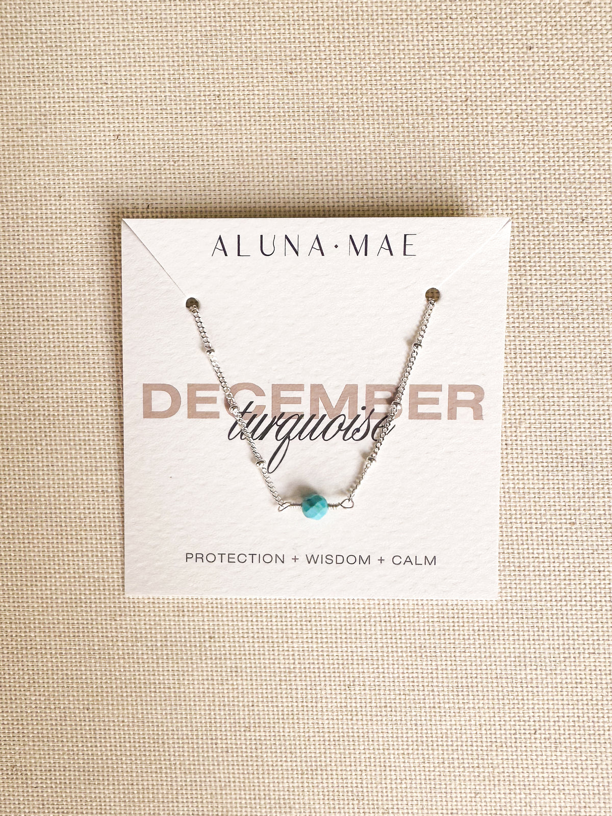 December Birthstone Turquoise Sterling Silver Necklace
