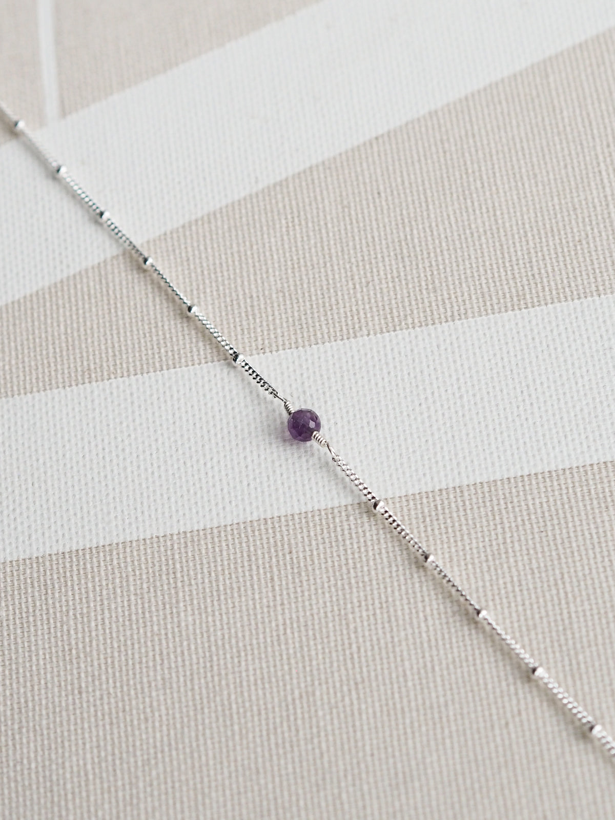 February Birthstone Amethyst Sterling Silver Necklace
