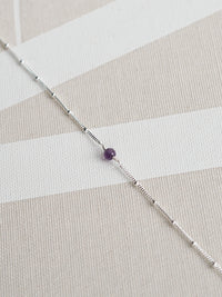 February Birthstone Amethyst Sterling Silver Bracelet