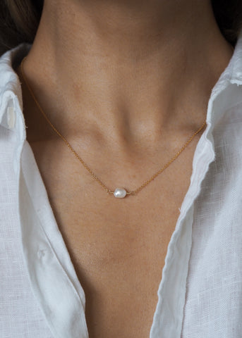 KYLA White Opal Sterling Silver Pendant Necklace