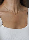 CHLOE. Gold Pearl Pendant Necklace