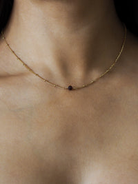 January Birthstone Garnet Gold Necklace