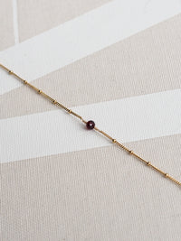 January Birthstone Garnet Gold Bracelet