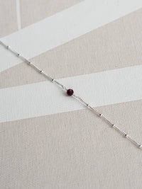 January Birthstone Garnet Sterling Silver Bracelet