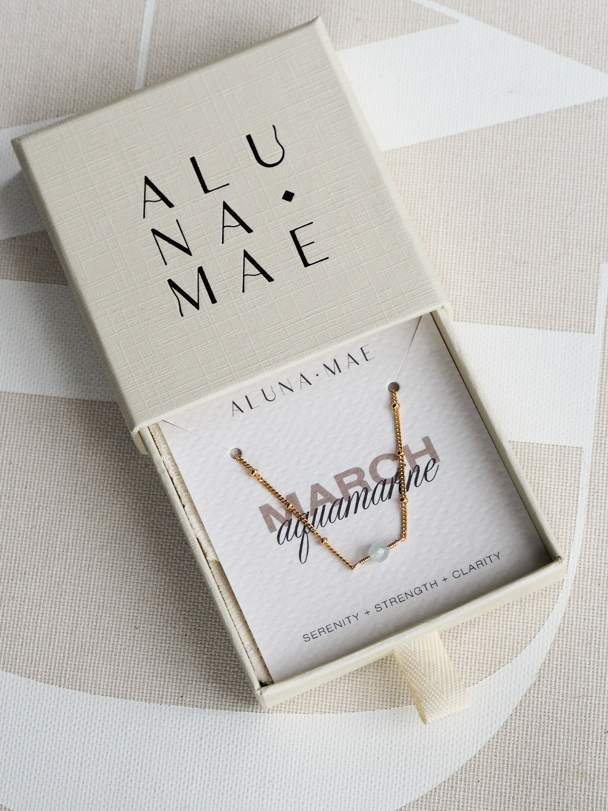 March Birthstone Aquamarine Gold Bracelet