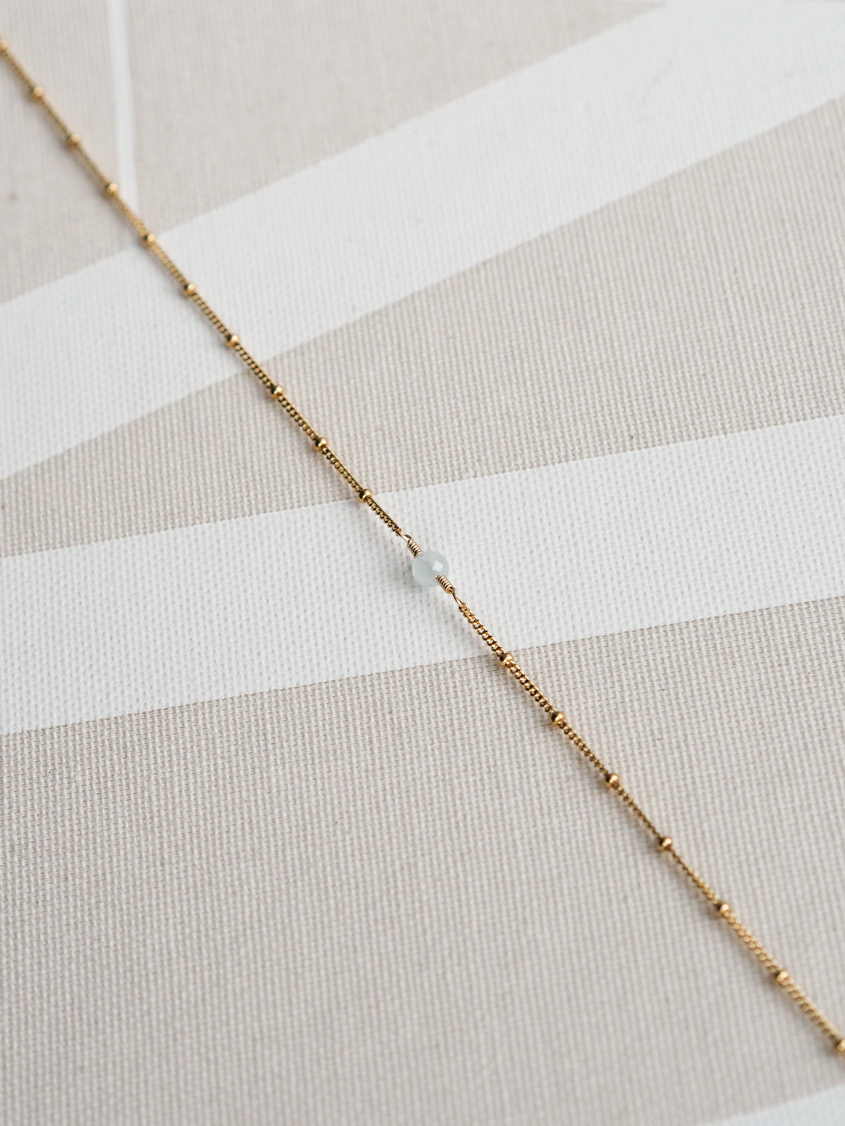March Birthstone Aquamarine Gold Bracelet