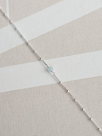 March Birthstone Aquamarine Sterling Silver Bracelet