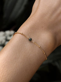 May Birthstone Emerald Gold Bracelet