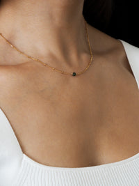May Birthstone Emerald Gold Necklace