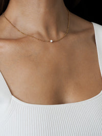 October Birthstone Opal Gold Necklace
