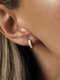 Esme Sterling Silver Opal Huggies