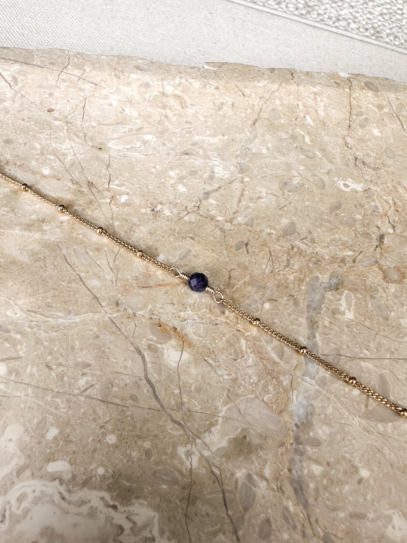 September Birthstone Sapphire Gold Bracelet