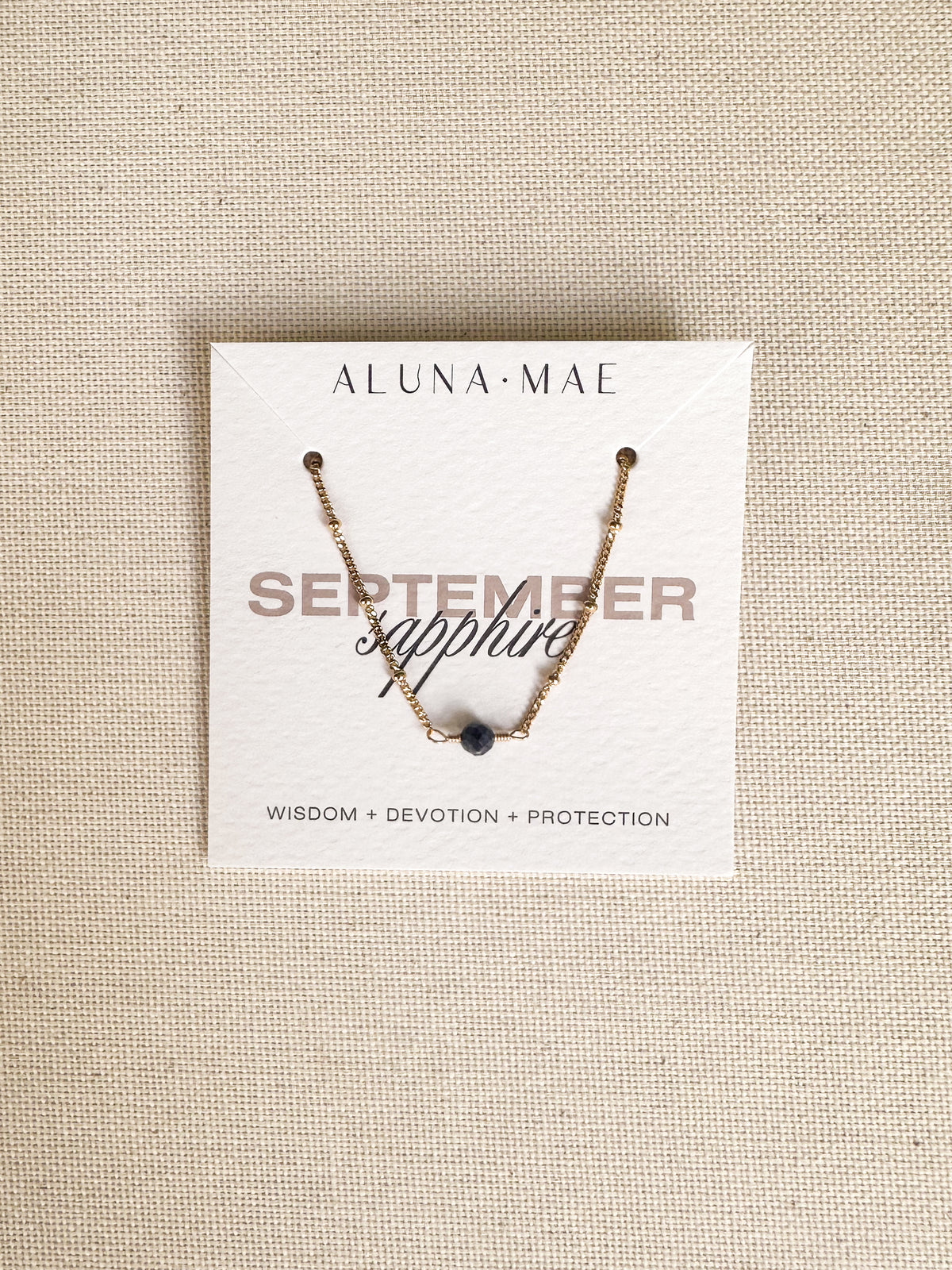 September Birthstone Sapphire Gold Bracelet