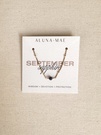 September Birthstone Sapphire Gold Bracelet