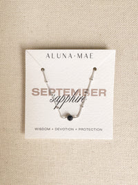 September Birthstone Sapphire Sterling Silver Bracelet