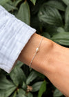 LENA. White Opal Sterling Silver Bracelet