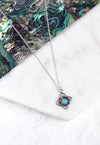 LYDIA. White Opal Sterling Silver Necklace