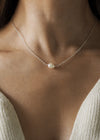 KATHIA. Sterling Silver Blue Opal Pendant Necklace