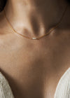ALUNA. January Garnet Birthstone Sterling Silver Necklace
