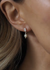 BELLA. Bridesmaid Bridal Pearl Drop Silver Earrings