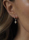 ELSA. Sterling Silver Pavé Star Hoop Earrings