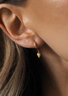 ELSA. Sterling Silver Pavé Star Hoop Earrings