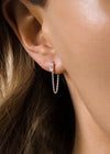 LULIA. Sterling Silver Opal Star Hoop Earrings